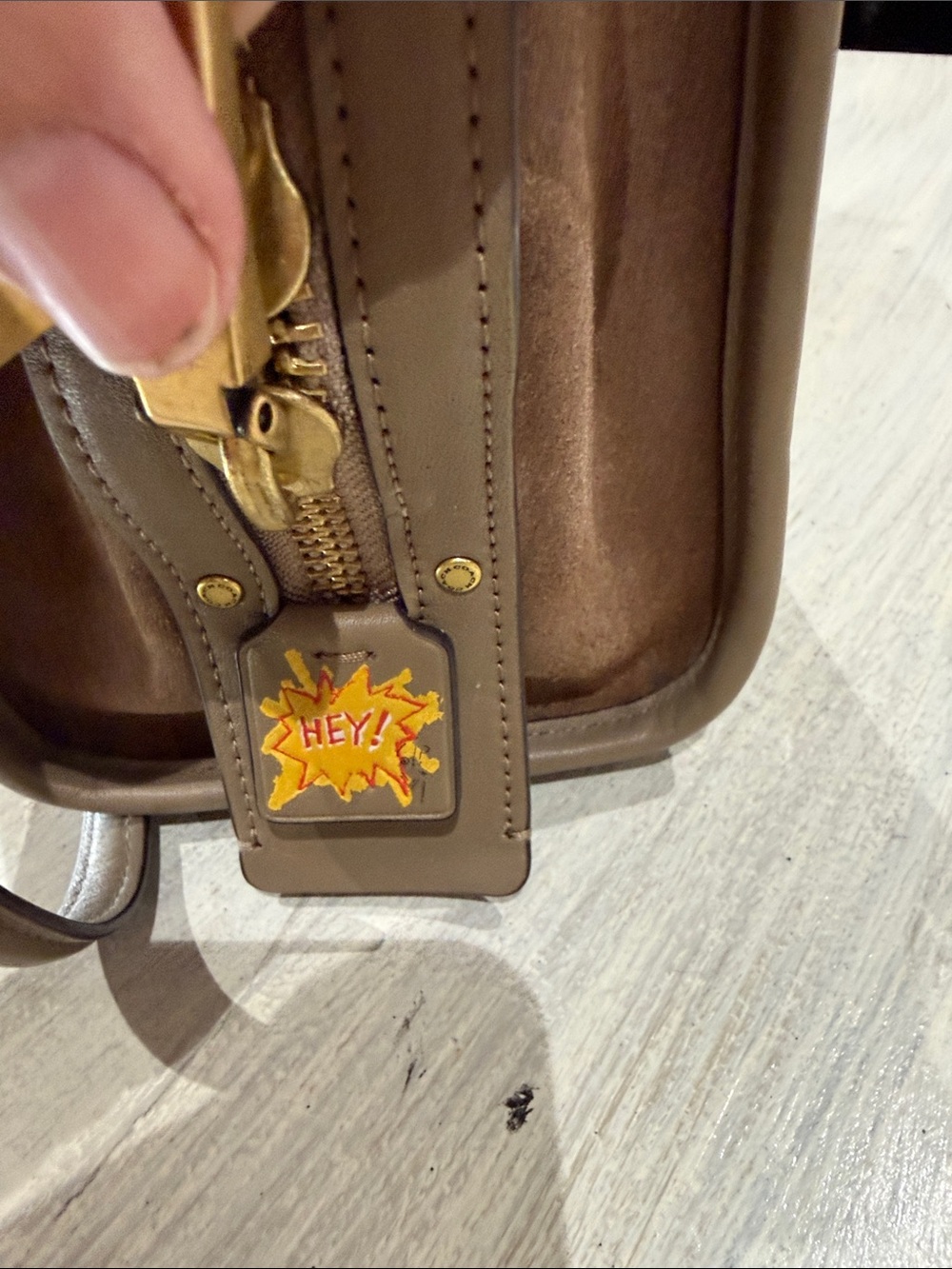 Coach X Rouge 25 Jean Michael Basquat Leather Satchel with Multicolor Rexy Dino - Picture 8 of 16